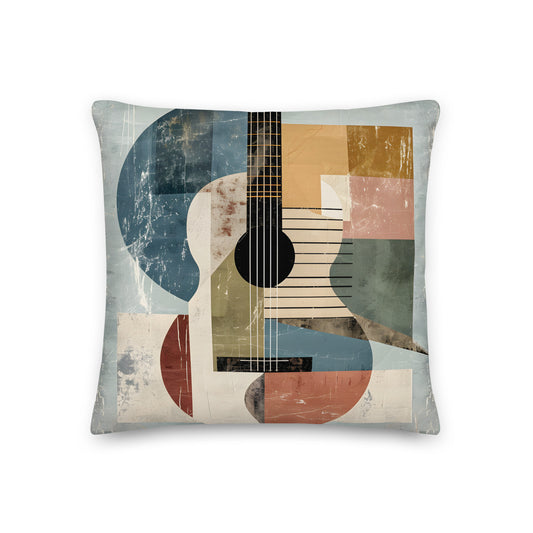 Abstract Acoustic Guitar Pillow Case
